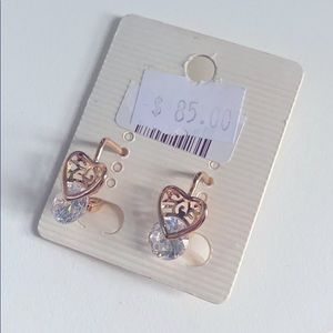 ✨NEW✨ Heart Shaped Diamond Earrings